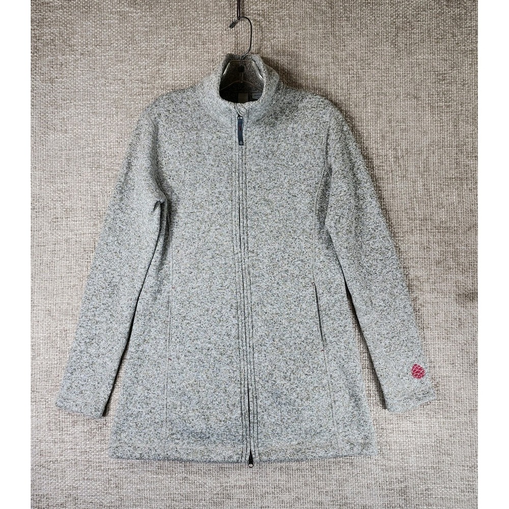 Stio Sweetwater Fleece Midi Jacket Womens S Greige Heather Full Zip